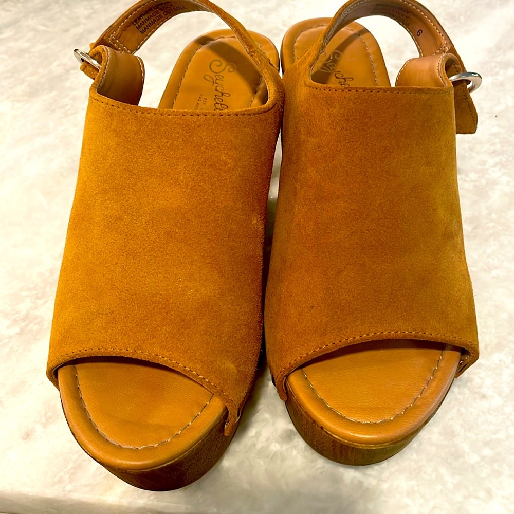 Seychelles Elated Platform Wedge - Cognac Size 6